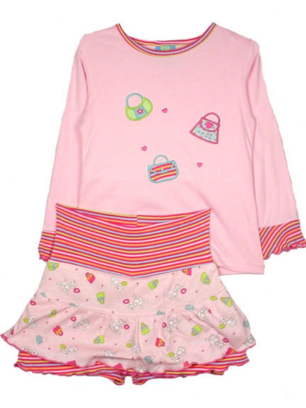 JB Kids Girl's Pocketbook Print Skort Set